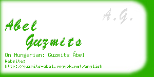 abel guzmits business card