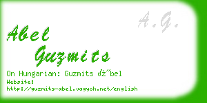 abel guzmits business card